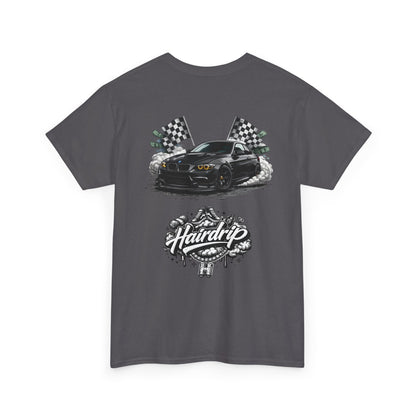 HairDrip Racing Tee — Drip Mask & Race Car Graphic T-Shirt