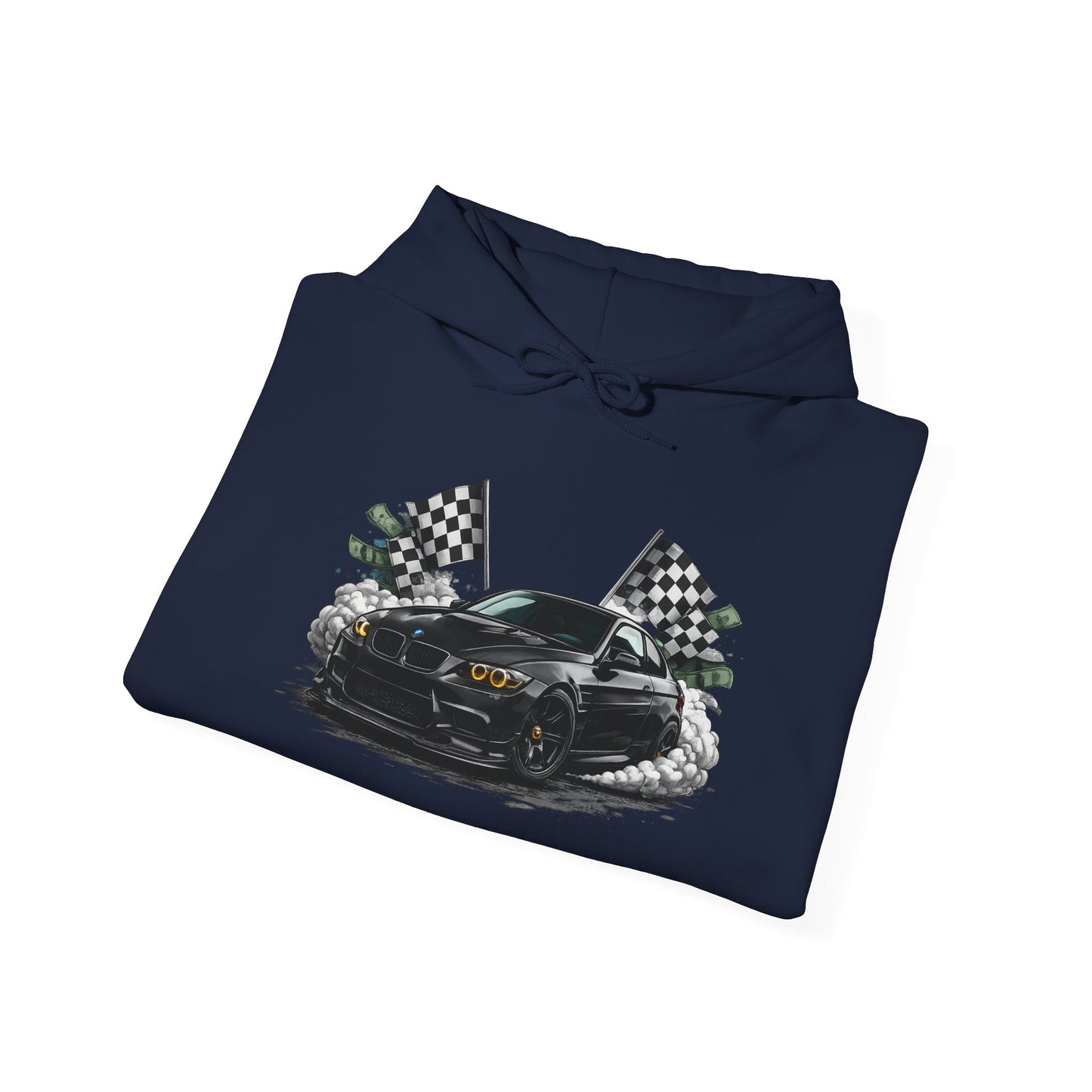 Racing Car Hoodie — Drip Mask Back Graphic Streetwear