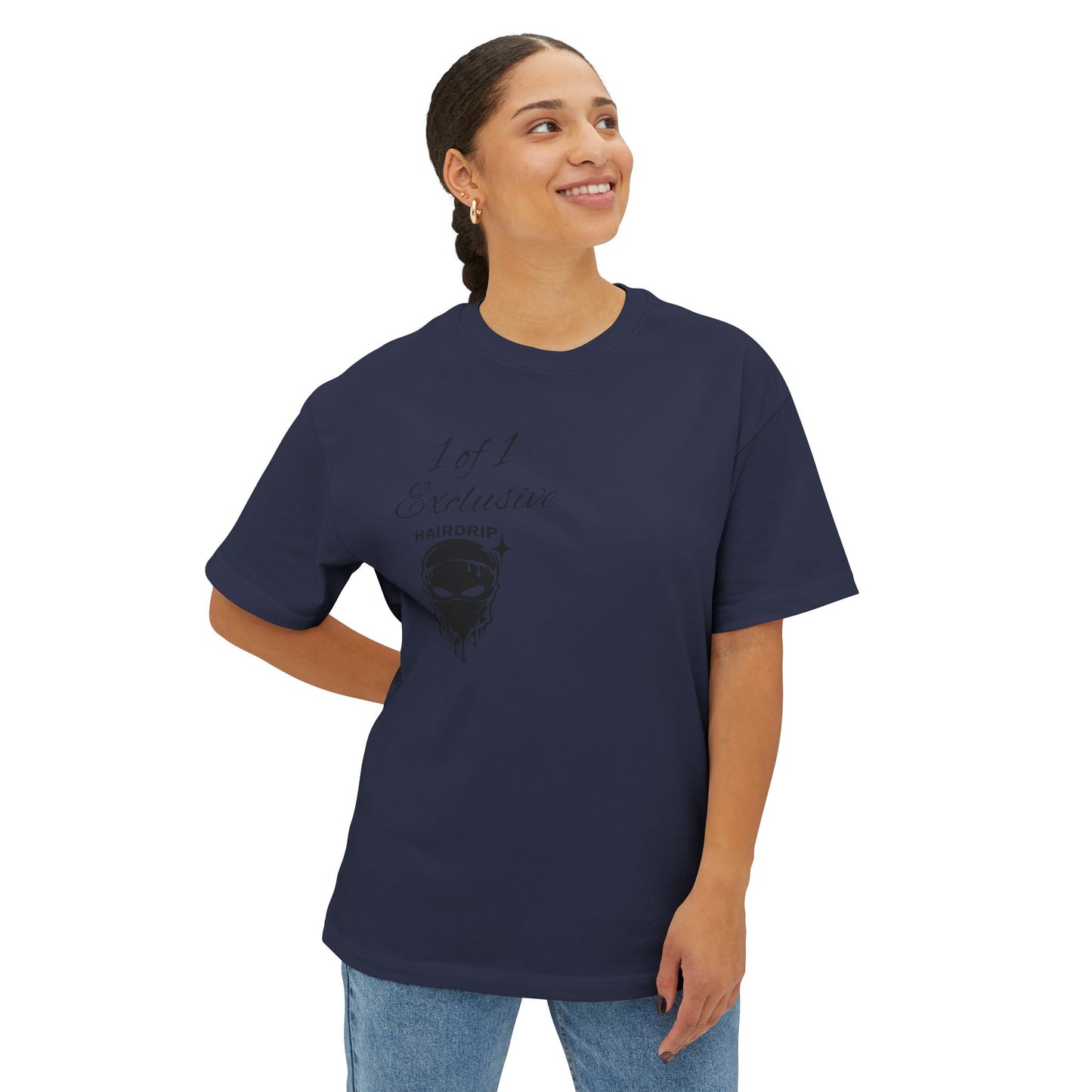 Exclusive DeLeon Graphic Tee — "1 of 1" Oversized Boxy Shirt