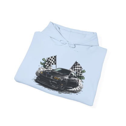 Racing Car Hoodie — Drip Mask Back Graphic Streetwear