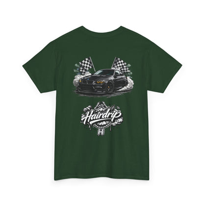 HairDrip Racing Tee — Drip Mask & Race Car Graphic T-Shirt