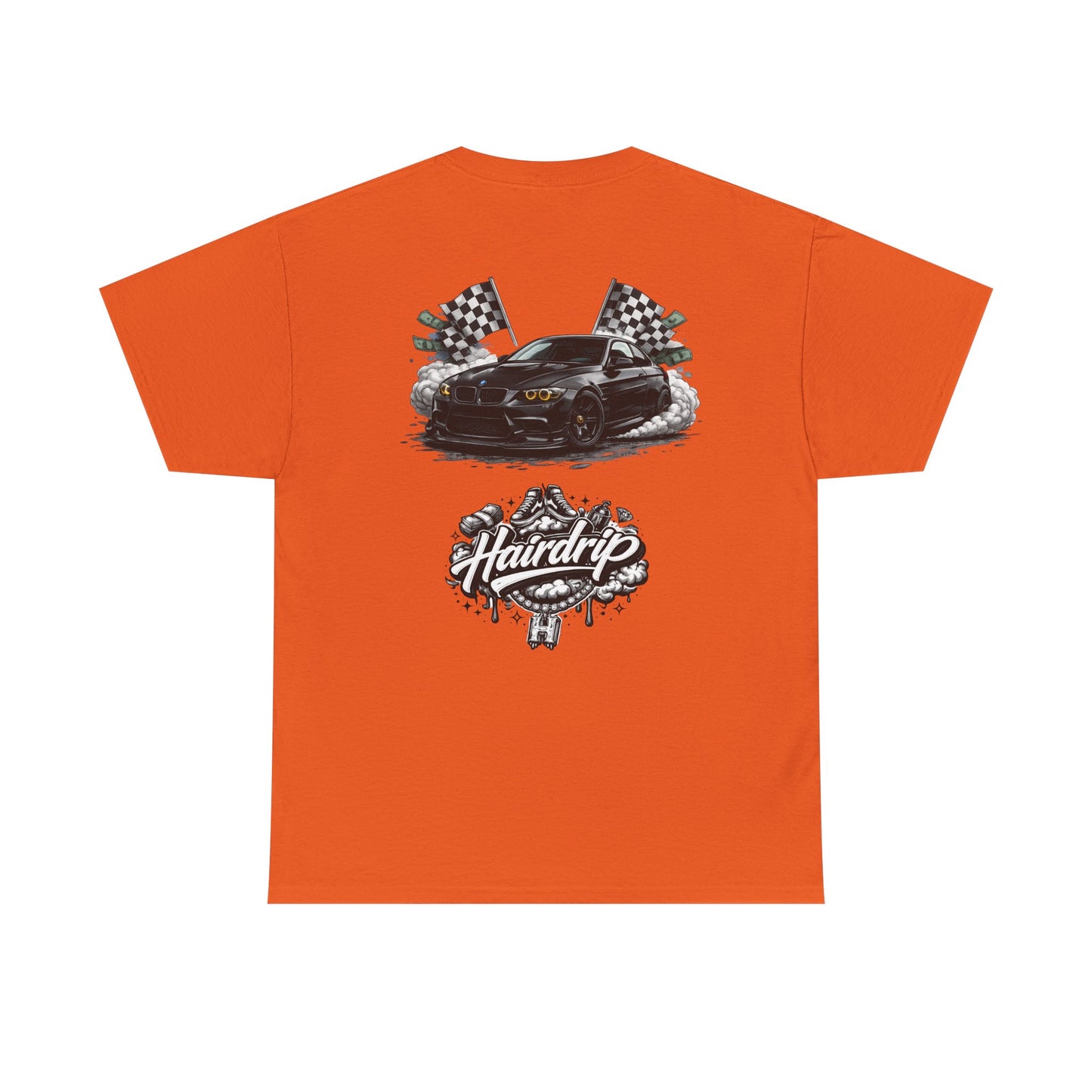 HairDrip Racing Tee — Drip Mask & Race Car Graphic T-Shirt