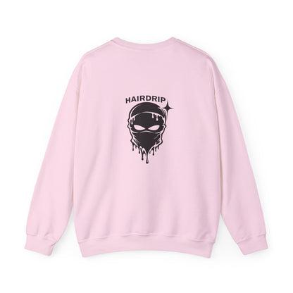 Car Crewneck Sweatshirt — 'Hairdrip' Drifting Muscle Car Design