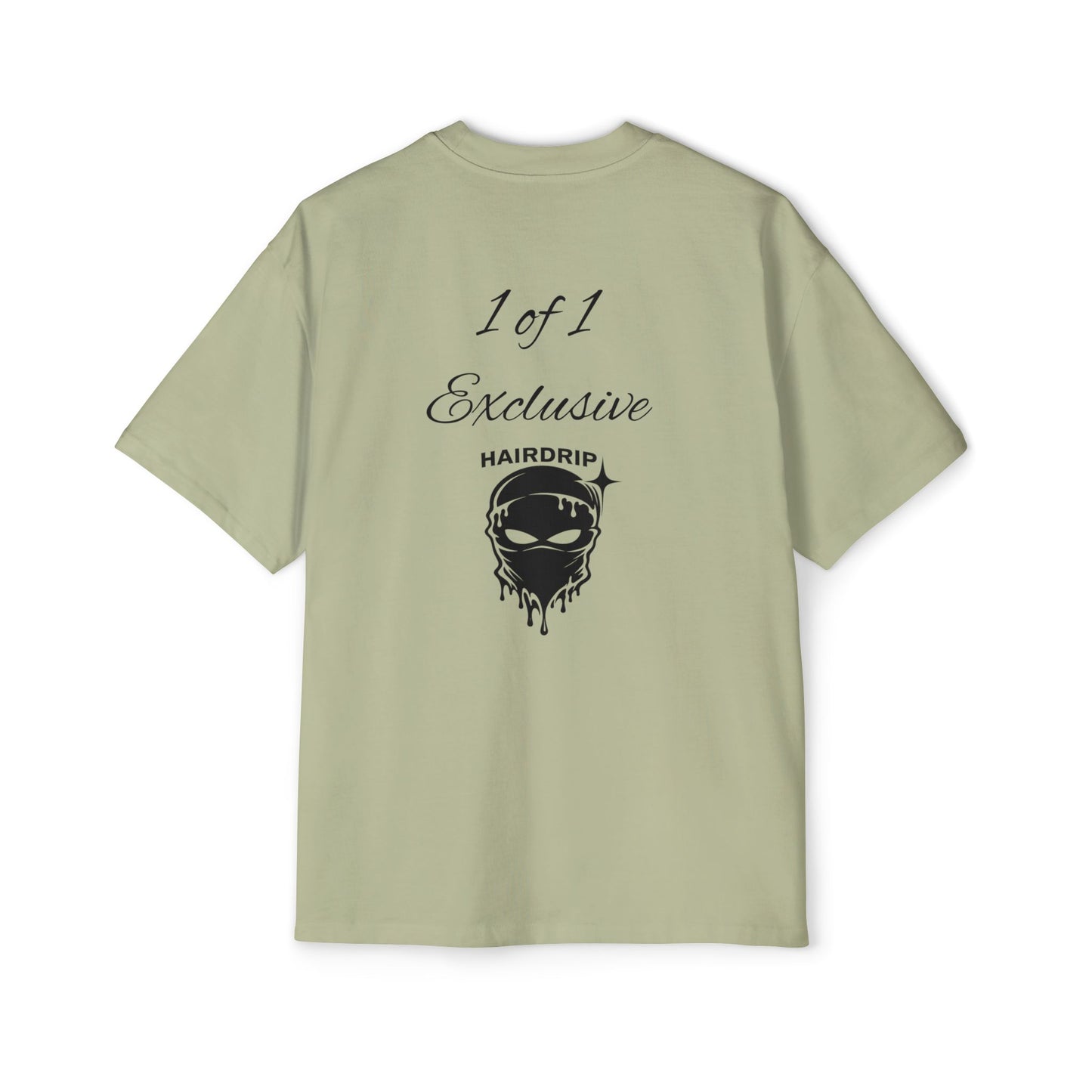 Oversized Tee — "1 of 1 Exclusive" Graphic T-Shirt (Hairdrip Drip Skull Back Print)