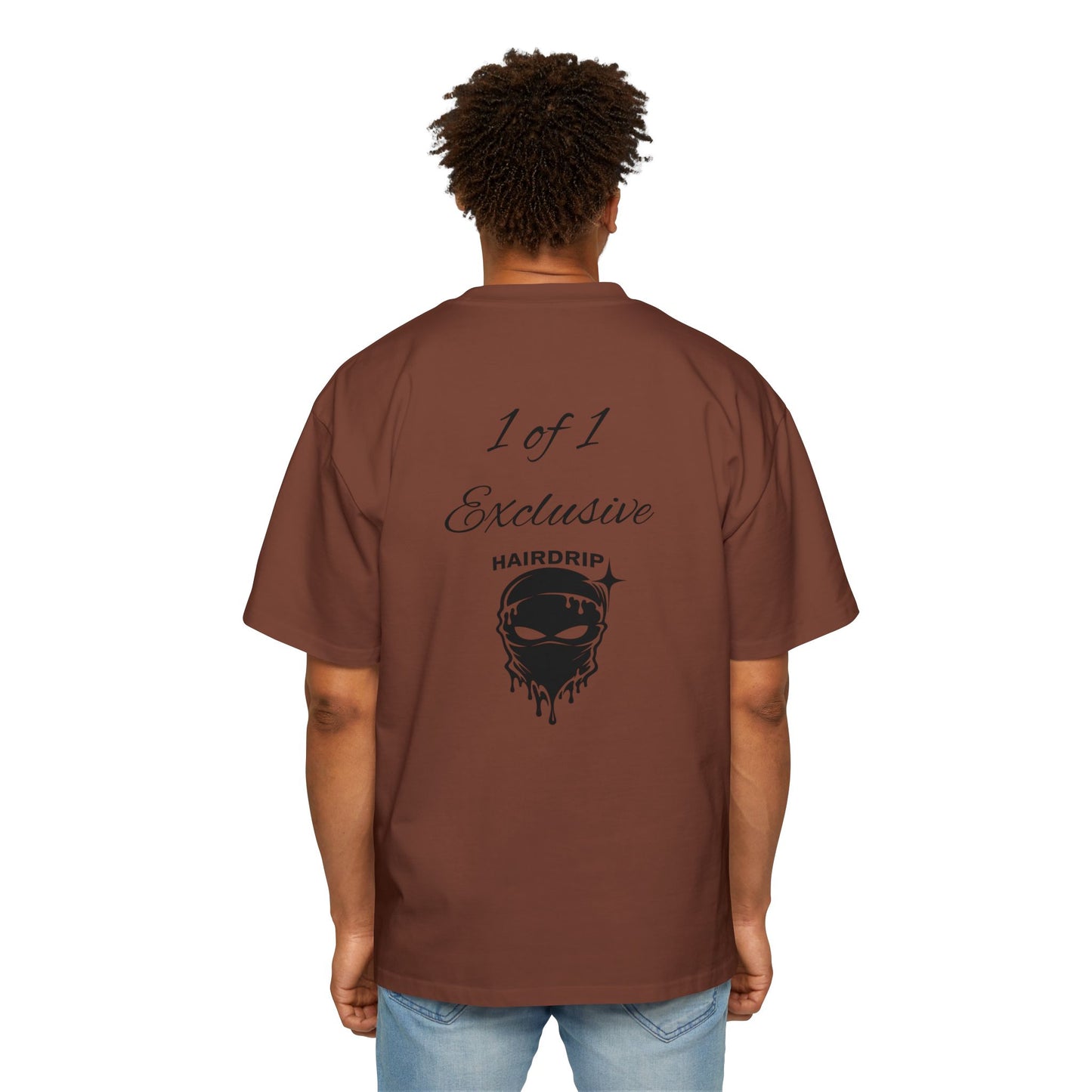 Oversized Tee — "1 of 1 Exclusive" Graphic T-Shirt (Hairdrip Drip Skull Back Print)
