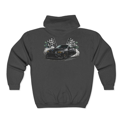 Racing Mustang Zip Hoodie – '1 of 1 Exclusive' Graphic Car Pullover