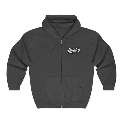 Hairdrip Logo Zip Hoodie – Barber Shop Barbering Crew Sweatshirt