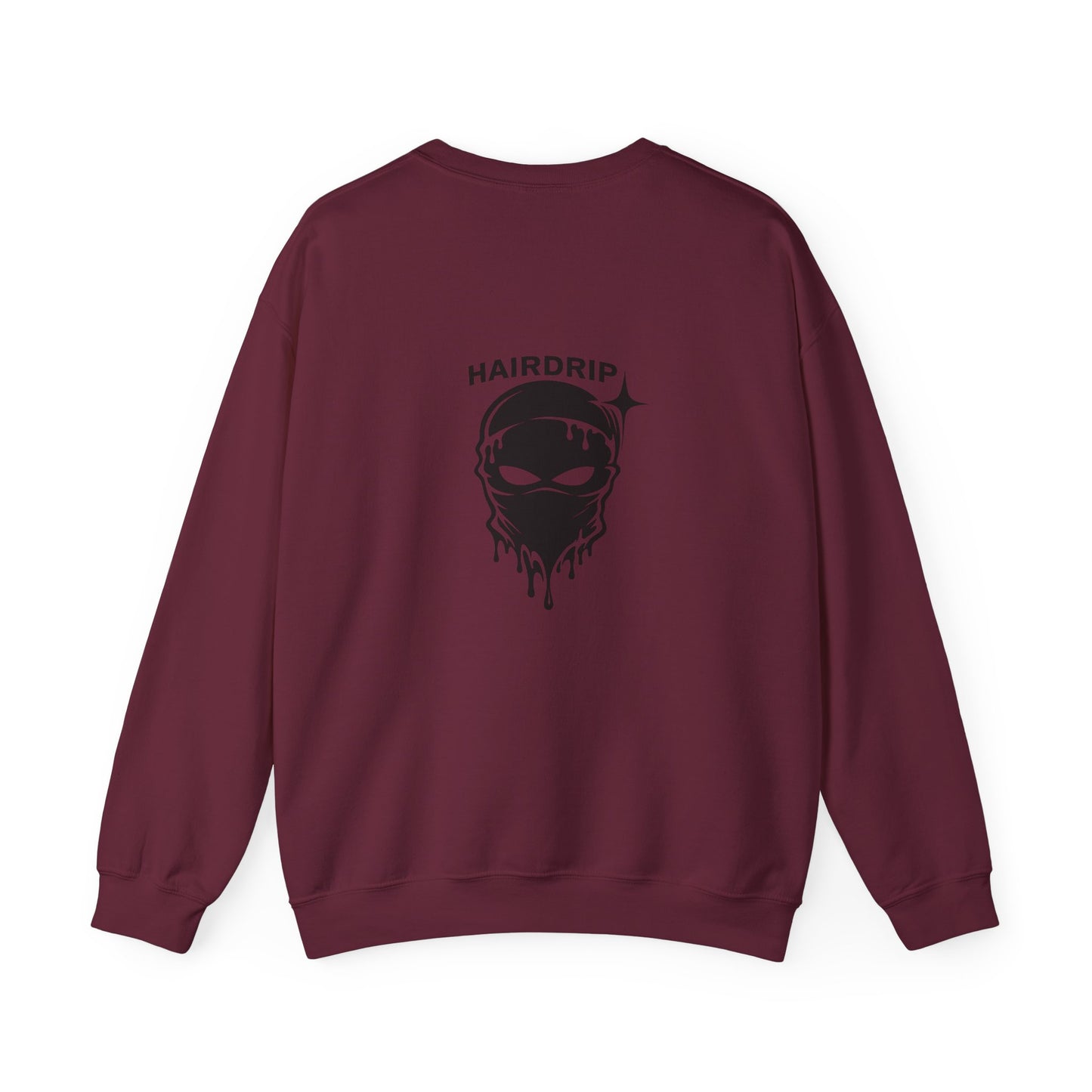 Car Crewneck Sweatshirt — 'Hairdrip' Drifting Muscle Car Design