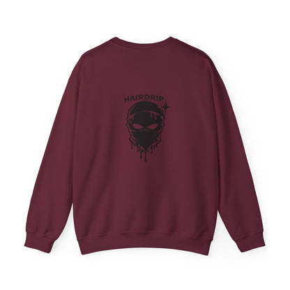 Car Crewneck Sweatshirt — 'Hairdrip' Drifting Muscle Car Design