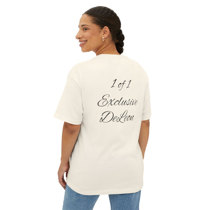 Exclusive DeLeon Graphic Tee — "1 of 1" Oversized Boxy Shirt