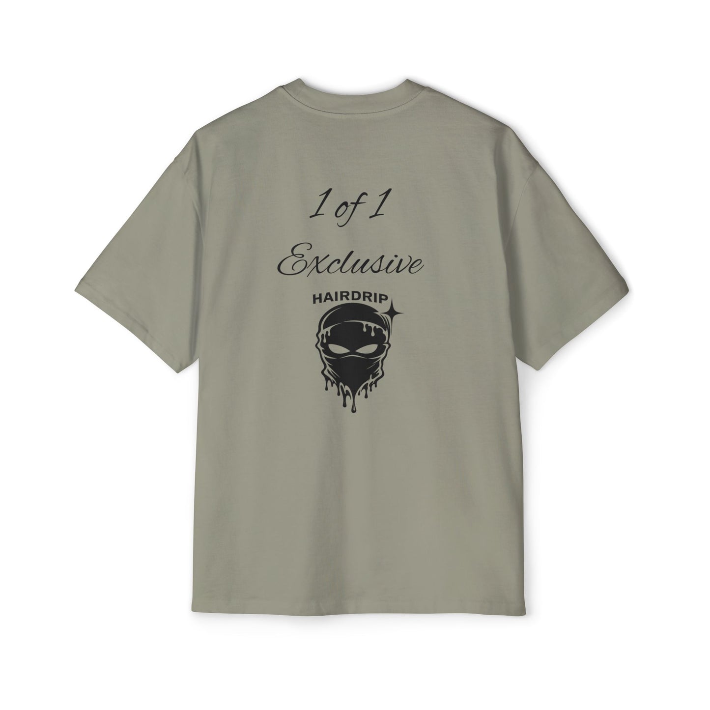 Oversized Tee — "1 of 1 Exclusive" Graphic T-Shirt (Hairdrip Drip Skull Back Print)