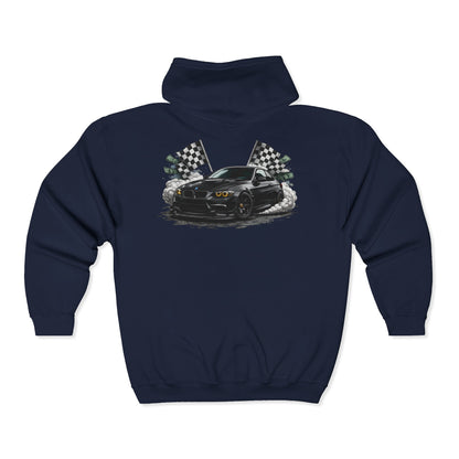 Racing Mustang Zip Hoodie – '1 of 1 Exclusive' Graphic Car Pullover