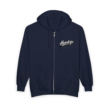 Hairdrip Logo Zip Hoodie – Barber Shop Barbering Crew Sweatshirt