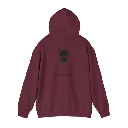 Exclusive "1 of 1" Hoodie — Minimal Script Design with Small Back Emblem