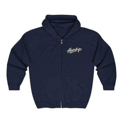 Hairdrip Logo Zip Hoodie – Barber Shop Barbering Crew Sweatshirt