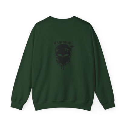 Car Crewneck Sweatshirt — 'Hairdrip' Drifting Muscle Car Design