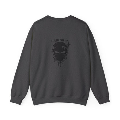 Car Crewneck Sweatshirt — 'Hairdrip' Drifting Muscle Car Design