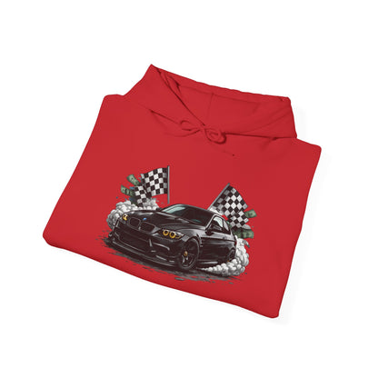 Racing Car Hoodie — Drip Mask Back Graphic Streetwear