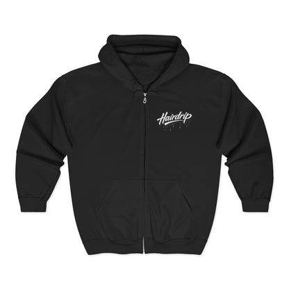 Hairdrip Logo Zip Hoodie – Barber Shop Barbering Crew Sweatshirt