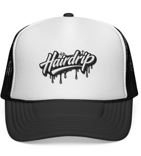 Hairdrip Trucker Cap – Drip Logo Mesh Hat for Stylists & Streetwear